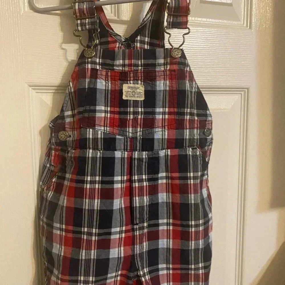 Oshkosh B’Gosh Plaid Shortalls